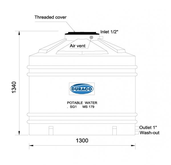 Water Tank 1500L