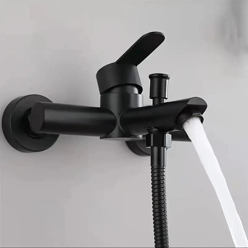 Black Shower Mixer - Matte Finish