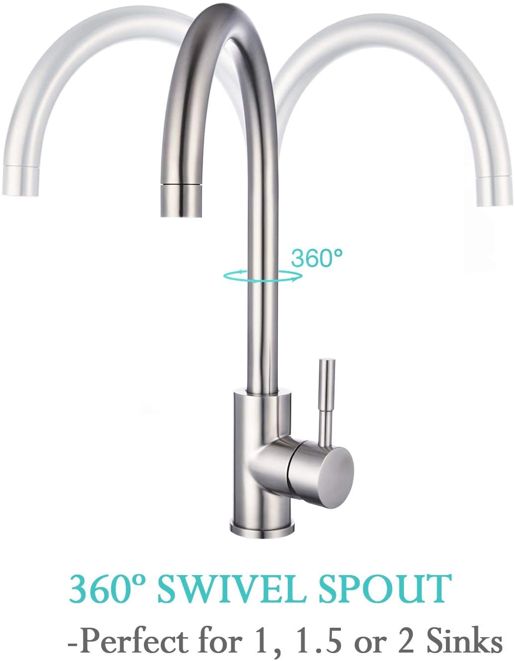 Inox Kitchen Mixer - Matt Finish
