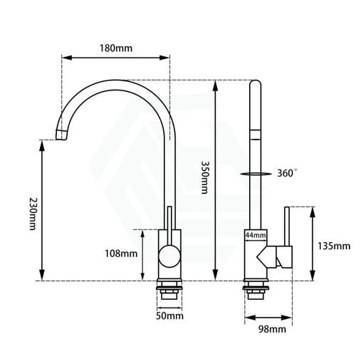 Chrome Kitchen Mixer - Polished Finish