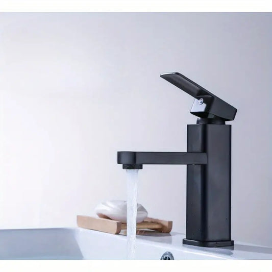 Black Basin Mixer - Matte Finish